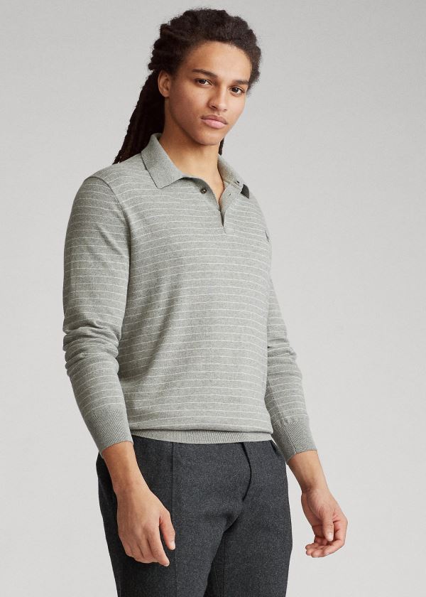 Men's Polo Ralph Lauren Cotton Polo-Collar Sweater | 649538BXR